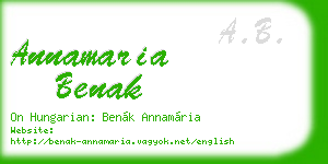 annamaria benak business card